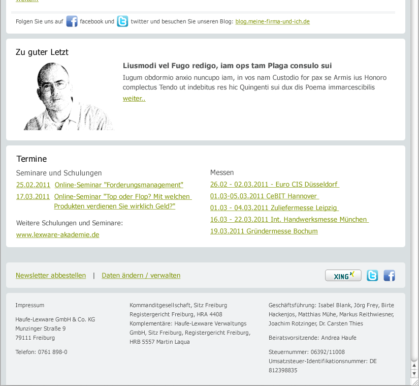 Der neue Lexware newsletter