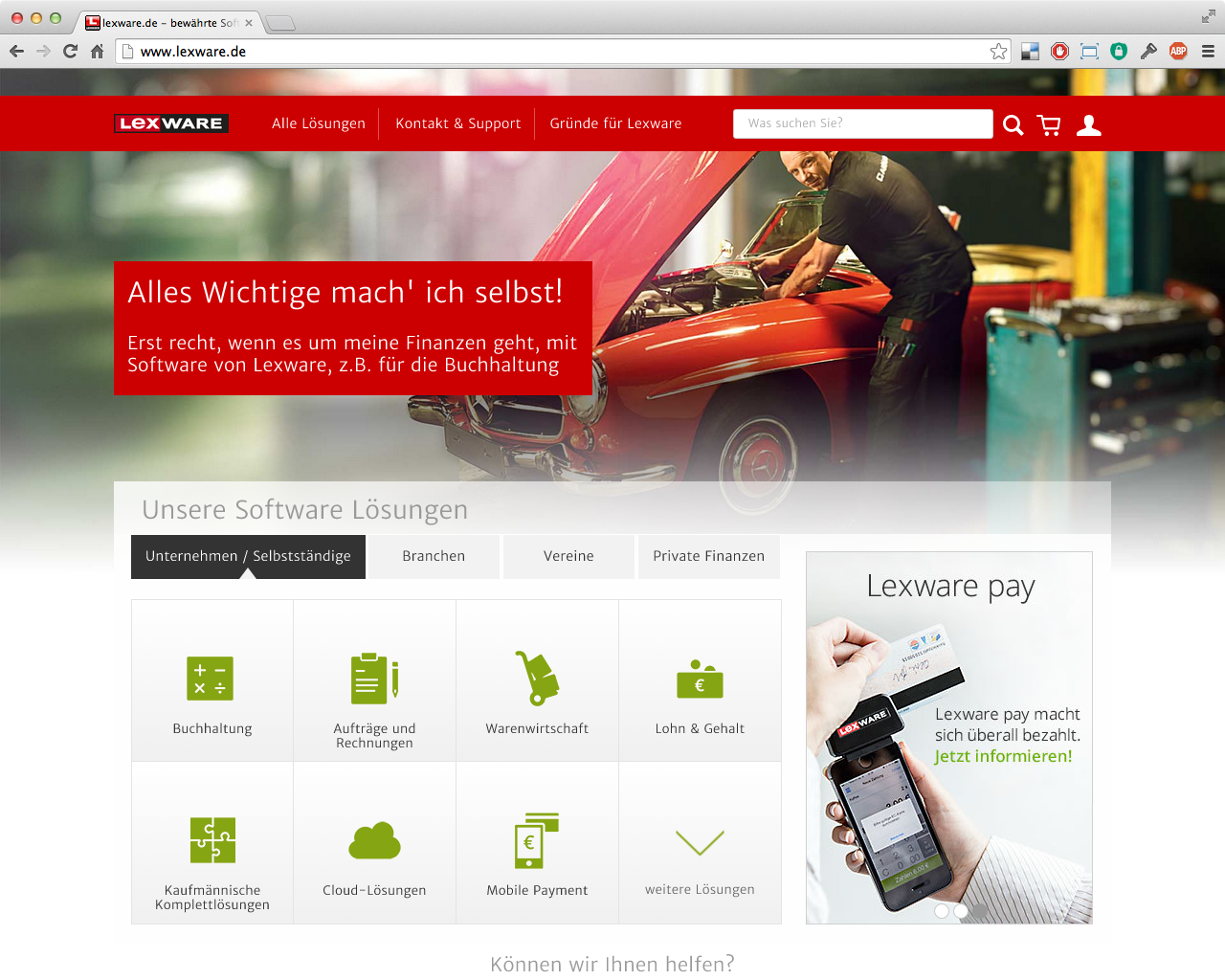 Lexware Shop Relaunch