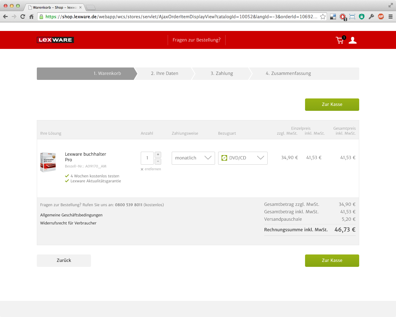 Lexware Shop Relaunch