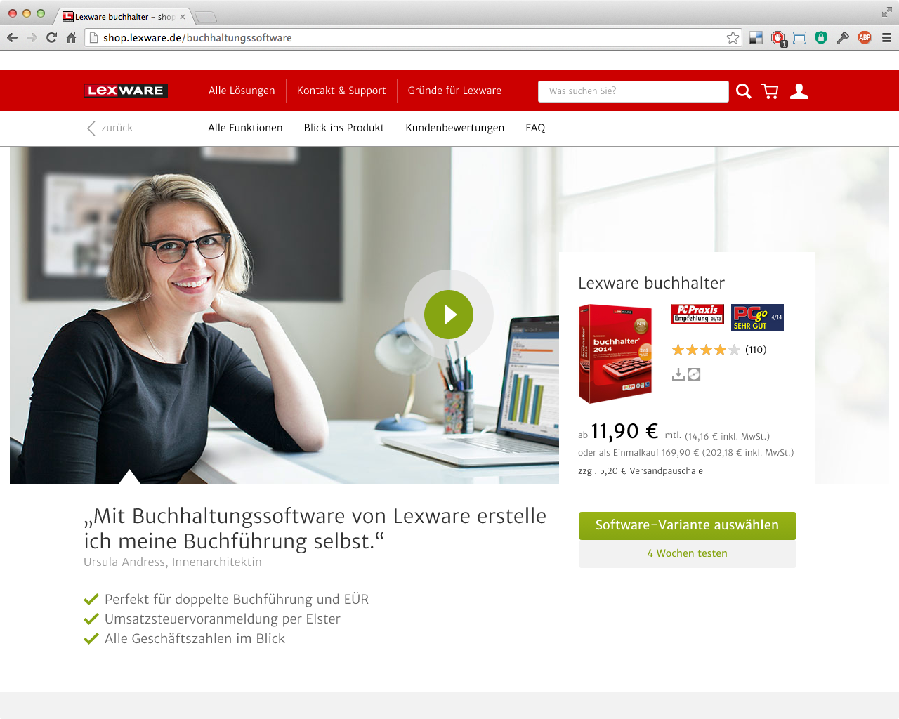 Lexware Shop Relaunch