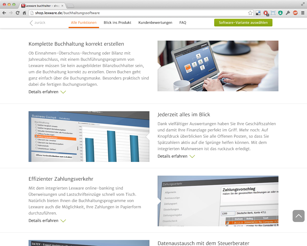 Lexware Shop Relaunch